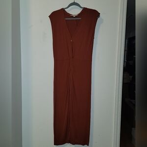 LOFT Terracotta Sleeveless Maxi Dress